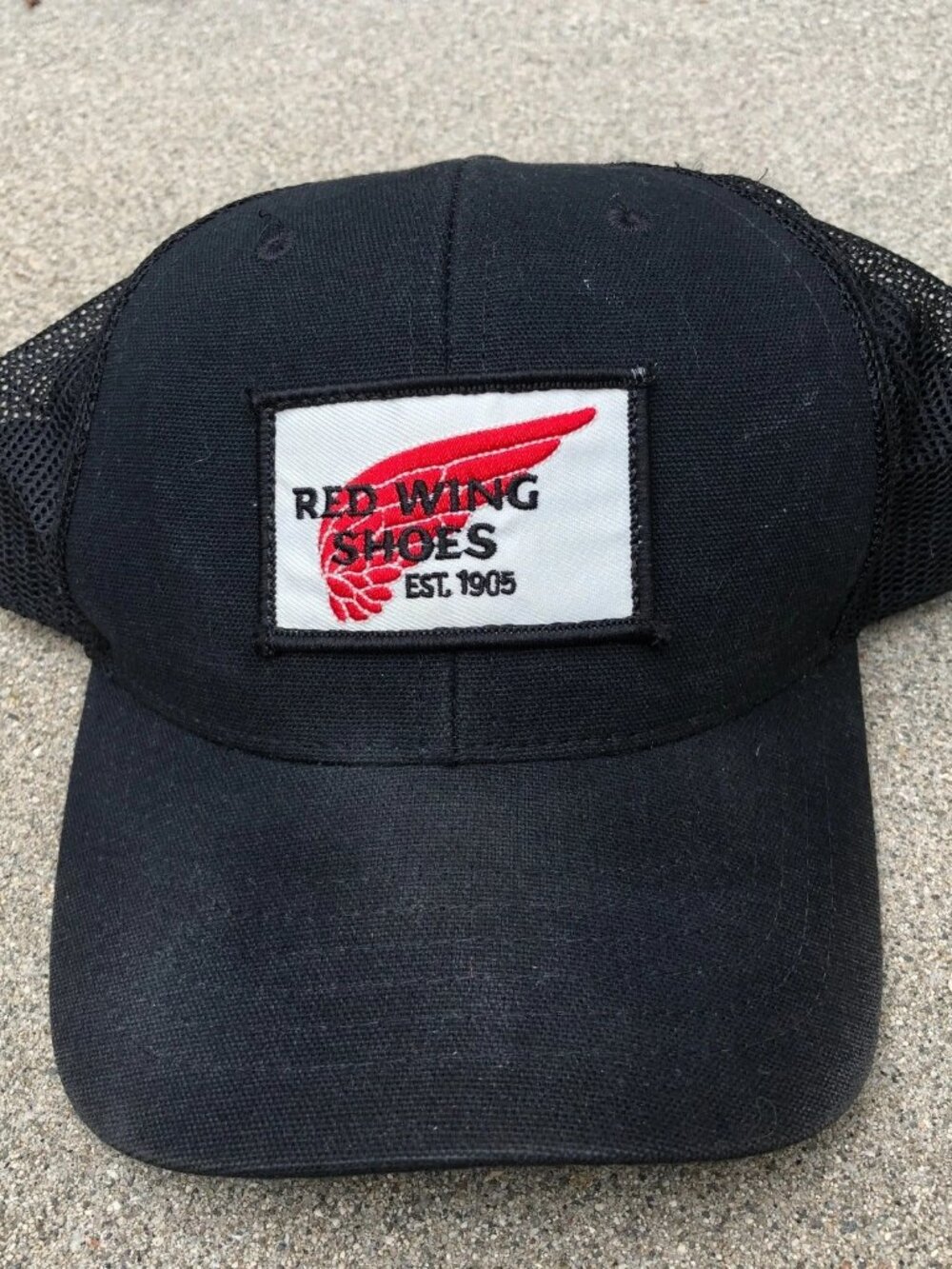 RED WING SHOES Est 1905 Trucker Hat Men's Black Snapback Adjustable Cap